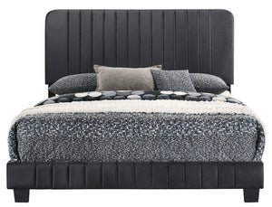 Lodi Green Velvet Upholstered Channel Tufted Full Panel Bed