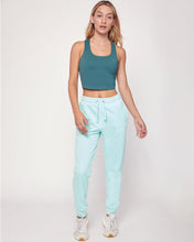 Load image into Gallery viewer, Pintuck French Terry Joggers - Indigo Heather Blue