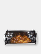 Load image into Gallery viewer, Roll-Top Lid Stainless Steel Bread Box, Silver
