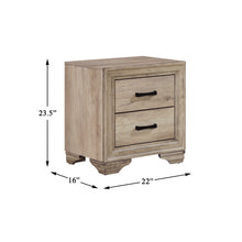 Load image into Gallery viewer, Lindley 2-Drawer Natural Nightstand
