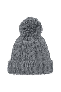 Beechfield® Unsiex Adults Cable Knit Melange Beanie (Light Gray)