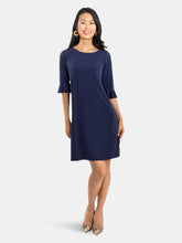Load image into Gallery viewer, Blake Bell Sleeve Dress in Classic Navy