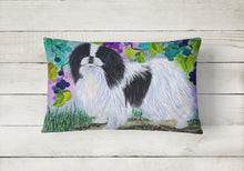 Load image into Gallery viewer, 12 in x 16 in  Outdoor Throw Pillow Japanese Chin Canvas Fabric Decorative Pillow