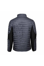 Load image into Gallery viewer, Mens Padded Full Zip Crossover Jacket - Space Grey/Black