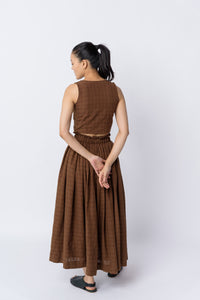 Antique Brown Pull-On Skirt