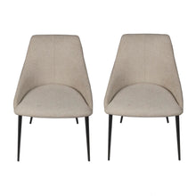 Load image into Gallery viewer, Pitch Harmony Upholstery Dining Chair With Conic Legs Set Of 2 - Ivory