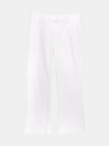 Brunello Cucinelli Women's White Straight Leg Pants & Capri