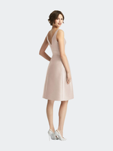 Load image into Gallery viewer, V-Neck Pleated Skirt Cocktail Dress With Pockets