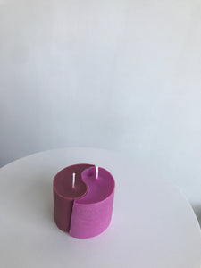 Yin Yang Candle - Peach/Pink