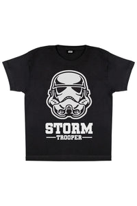 Star Wars Girls Stormtrooper Mask T-Shirt (Black)