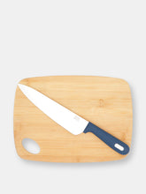 Load image into Gallery viewer, Michael Graves Design Comfortable Grip 8 Inch Stainless Steel Chef Knife, Indigo