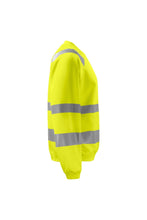 Load image into Gallery viewer, Projob Mens Reflective Tape Sweatshirt (Yellow)