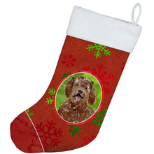 Load image into Gallery viewer, Christmas Snowflakes Labradoodle Christmas Stocking