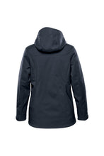 Load image into Gallery viewer, Stormtech Womens/Ladies Epsilon 2 Hooded Soft Shell Jacket (Navy/Graphite Grey)
