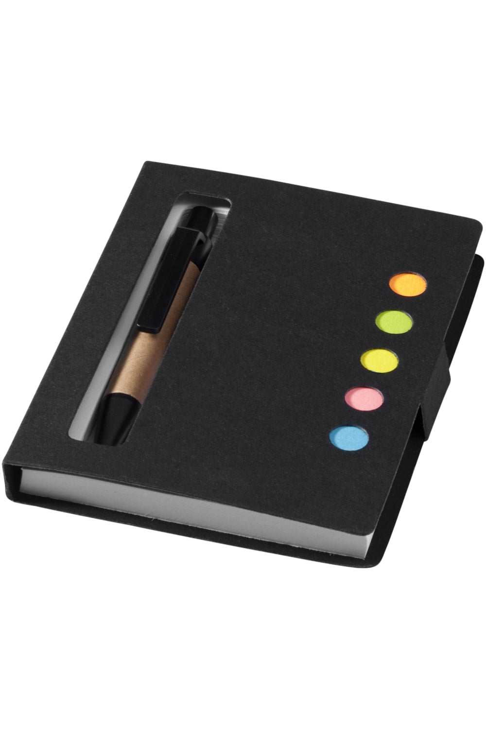 Bullet Reveal Sticky Notes Book And Pen (Solid Black) (4.1 x 3.1 x 0.4 inches)