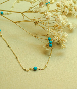 Maya Turquoise Ball Chain Necklace