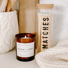 Load image into Gallery viewer, Warm And Cozy Soy Candle - Amber Jar - 11 oz