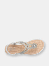 Load image into Gallery viewer, Eva Silver Flat Sandals