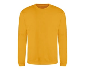 Just Hoods Unisex Crew Neck Plain Sweatshirt - Mustard Yellow