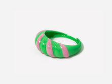 Load image into Gallery viewer, Pink Green Croissant Ring