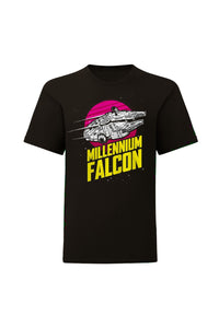 Star Wars Childrens/Kids Millennium Falcon T-Shirt (Black)