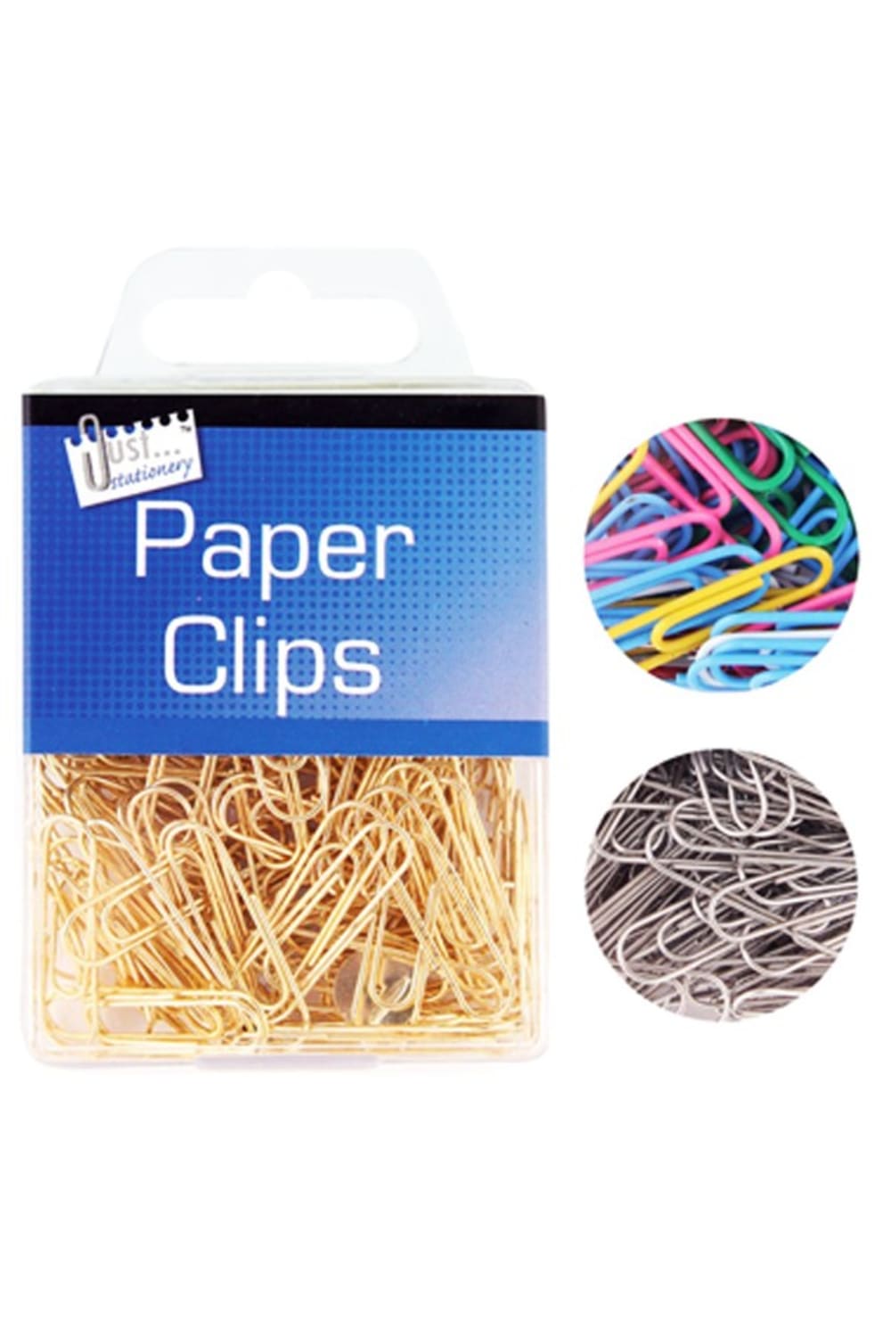 Just Stationery Assorted Paper Clips In Hanging Boxes (12 Packs) (Multicolored) (1in)