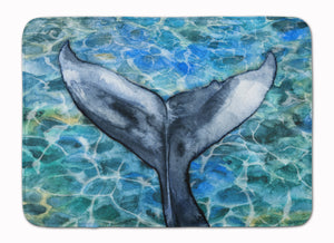 19 in x 27 in Whale Tail Machine Washable Memory Foam Mat