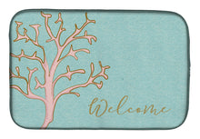 Load image into Gallery viewer, 14 in x 21 in Coral Welcome Dish Drying Mat