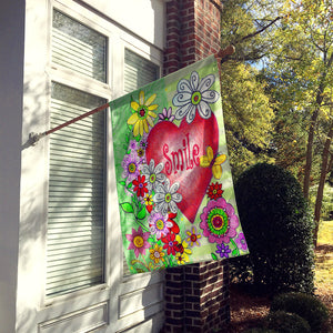28 x 40 in. Polyester Smile Valentine's Day Flag Canvas House Size 2-Sided Heavyweight