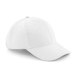 Unisex Pro-Style Heavy Brushed Cotton Baseball Cap / Headwear (White)