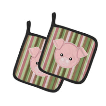 Load image into Gallery viewer, Pig Face Pair of Pot Holders