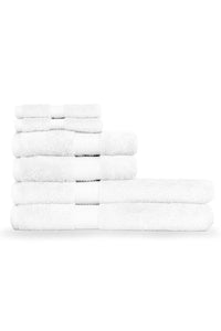 Cleopatra Egyptian Cotton Towel Set (Pack of 6) - White