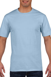Gildan Mens Premium Cotton Ring Spun Short Sleeve T-Shirt (Light Blue)