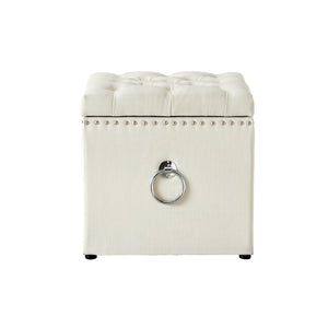 Claudia Velvet Or Linen Ottoman-Storage-Knob