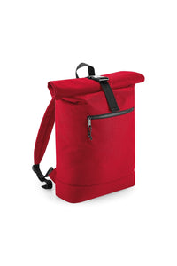 BagBase Unisex Recycled Roll-Top Backpack (Classic Red) (One Size)