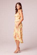 Load image into Gallery viewer, Ladies Of The Canyon Chartreuse Bra Cup Midi Dress