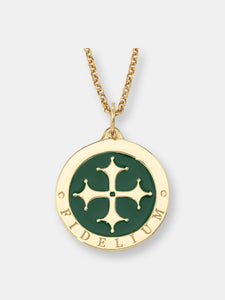 Maltese Cross Enamel Medallion Charm