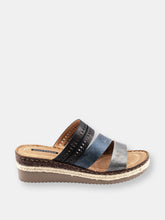 Load image into Gallery viewer, Lupe Black Multi Wedge Sandals