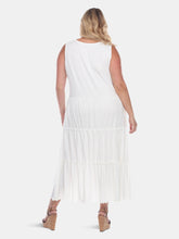 Load image into Gallery viewer, Plus Size Scoop Neck Tiered Midi Dress