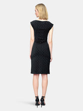 Load image into Gallery viewer, Eve A-Line Dress in Black Luxe Jacquard