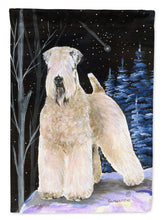 Load image into Gallery viewer, Starry Night Wheaten Terrier Soft Coated Garden Flag 2-Sided 2-Ply