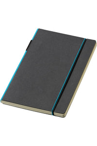 JournalBooks Cuppia Notebook (Pack of 2) (Solid Black,Light Blue) (8 x 5.5 x 0.6 inches)