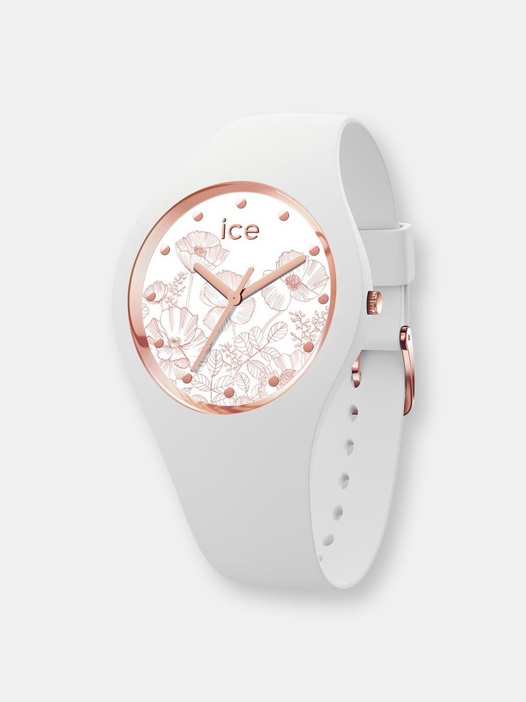 Ice-Watch Women's Flower 016669 White Silicone Quartz Fashion Watch