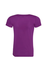 Just Cool Womens/Ladies Sports Plain T-Shirt (Magenta Magic)