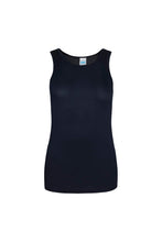 Load image into Gallery viewer, Just Cool Girlie Fit Sports Ladies Vest / Tank Top (French Navy)