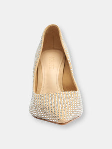 Lou Crystal Nubuck & Rhinestones Pump