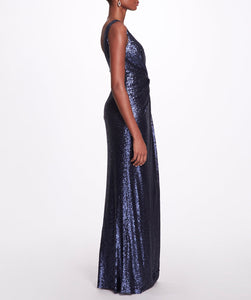 Atrani Gown - Shiny Midnight