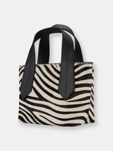 Load image into Gallery viewer, Tab Tote Mini in Zebra Haircalf