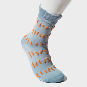 Ruffle Shower Short Socks - Sky Blue