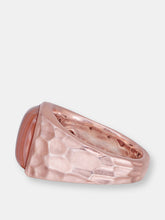 Load image into Gallery viewer, Red Lace Agate Stone Signet Ring in 14K Rose Gold Plated Sterling Silver